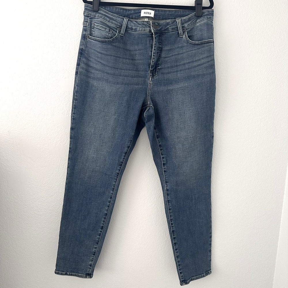 Pistola Women's Size-16 W Arielle‎ Skinny Jean Denim Medium Wash